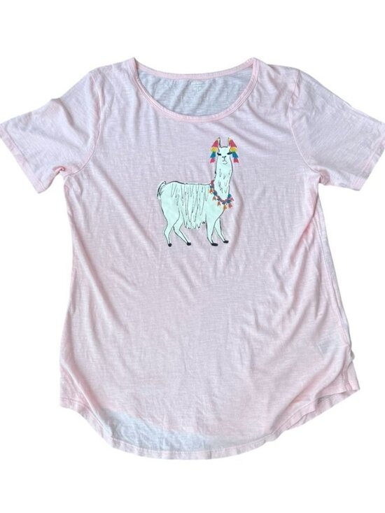 Tops - Llama Short Sleeve Shirt Pink Medium NWT